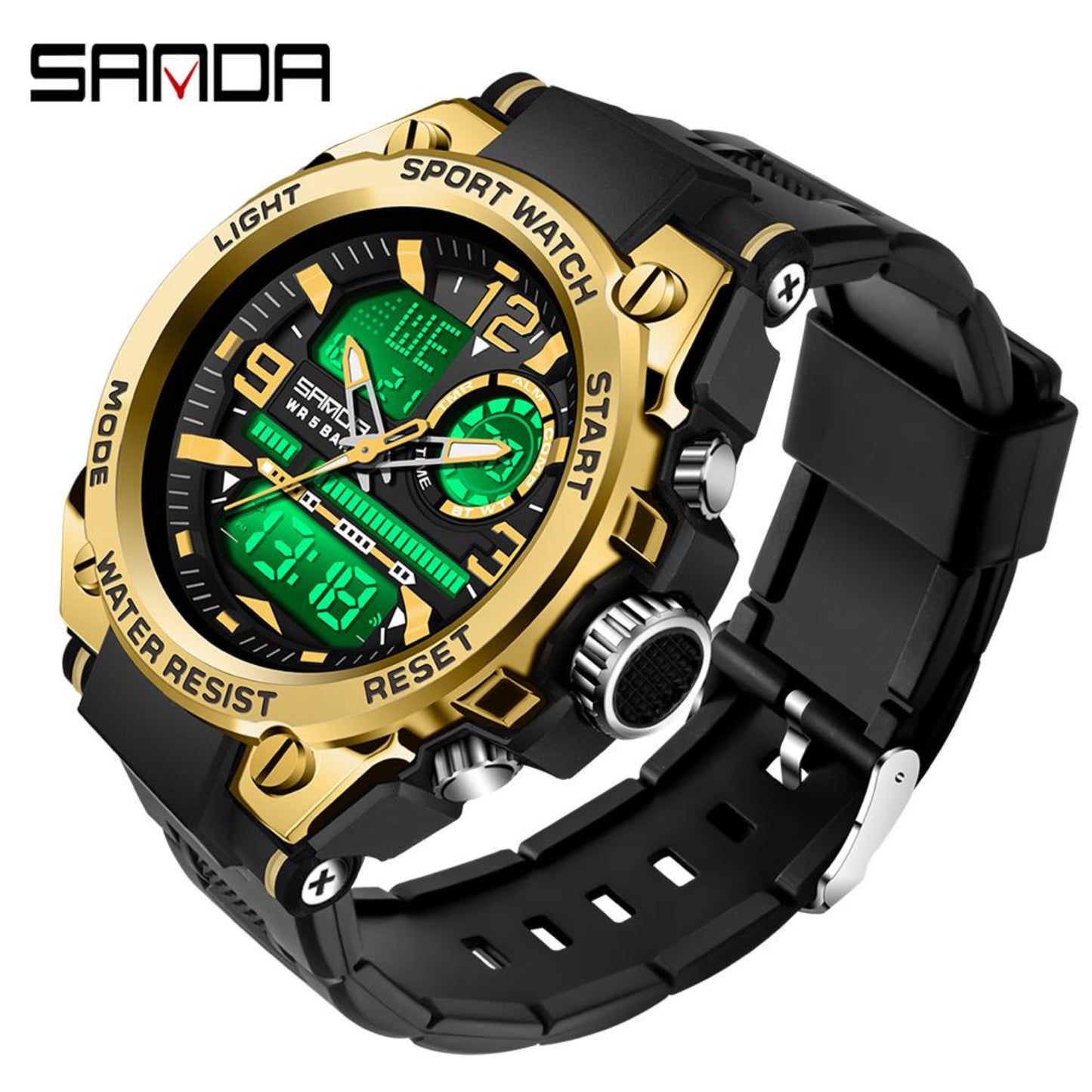 Sanda 6023 Military Sports Premium Multifunctional Men's Watch