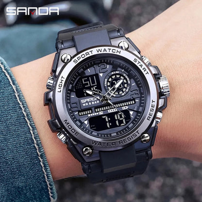 Sanda 6023 Military Sports Premium Multifunctional Men's Watch