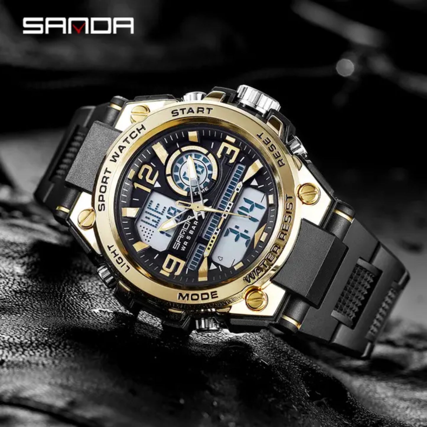 Sanda 6023 Military Sports Premium Multifunctional Men's Watch