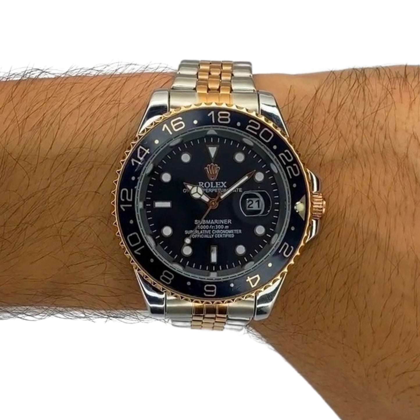 Rolex-GMT Rotating Bezel Men's Watch