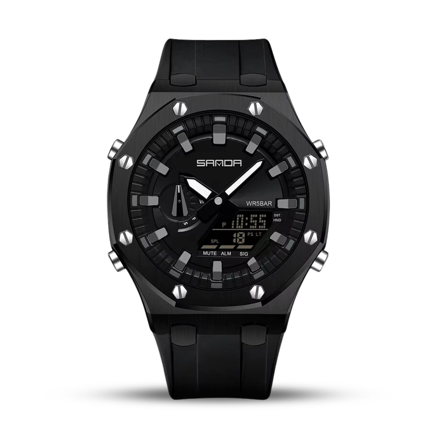 Sanda 3309 Dual Time Multifunctional Premium Men's Watch