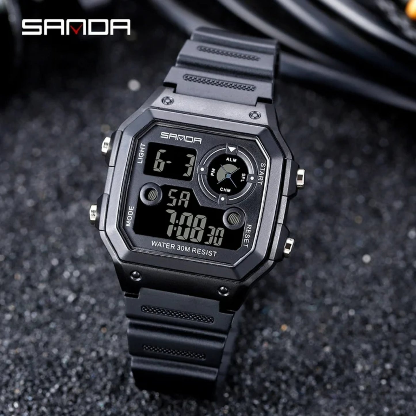 SANDA 418 Classy Digital Water Resistant Men's Watch