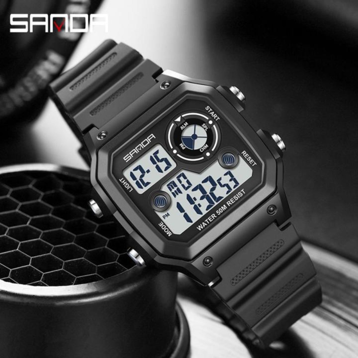 SANDA 418 Classy Digital Water Resistant Men's Watch