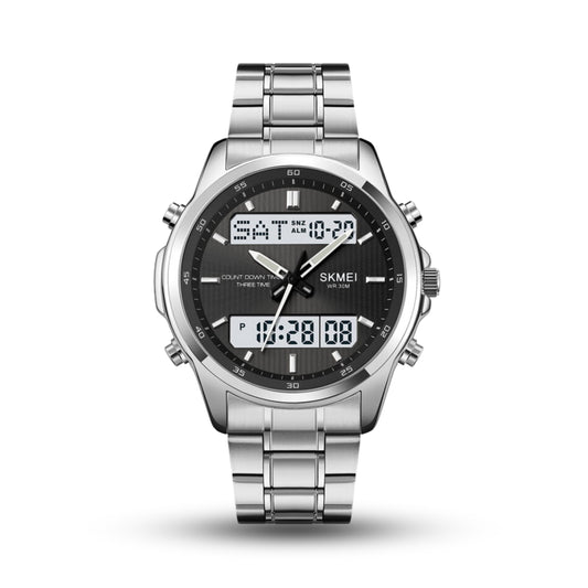 Skemi Dual Time Stainless Steel Men's Watch