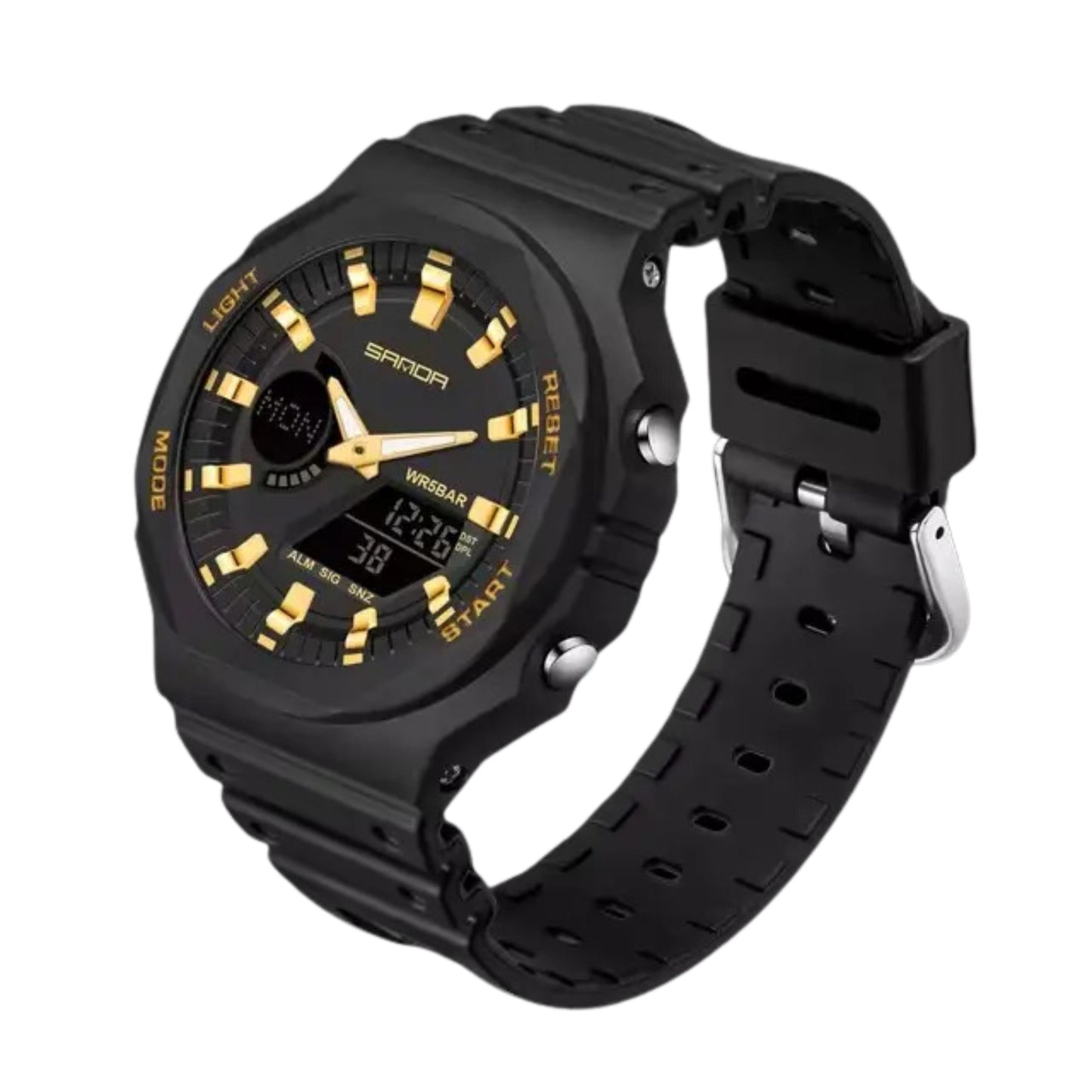 Sanda 6016 Multifunctional Dual time Sports Watch