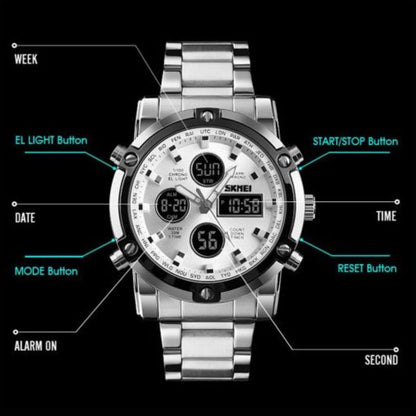 Skmei 1389 Dual Display Waterproof Men's Watch