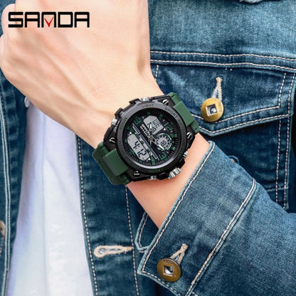 Sanda 6023 Military Sports Premium Multifunctional Men's Watch