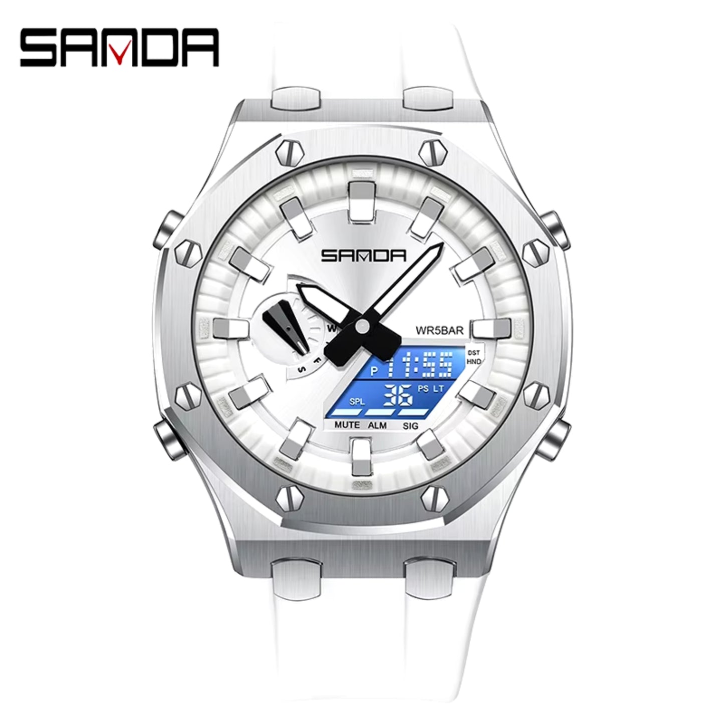 Sanda 3309 Dual Time Multifunctional Premium Men's Watch