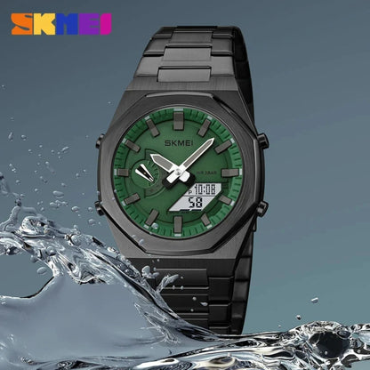 Skmei 1816 Stainless Steel Multifunctional Premium Waterproof Men's Watch