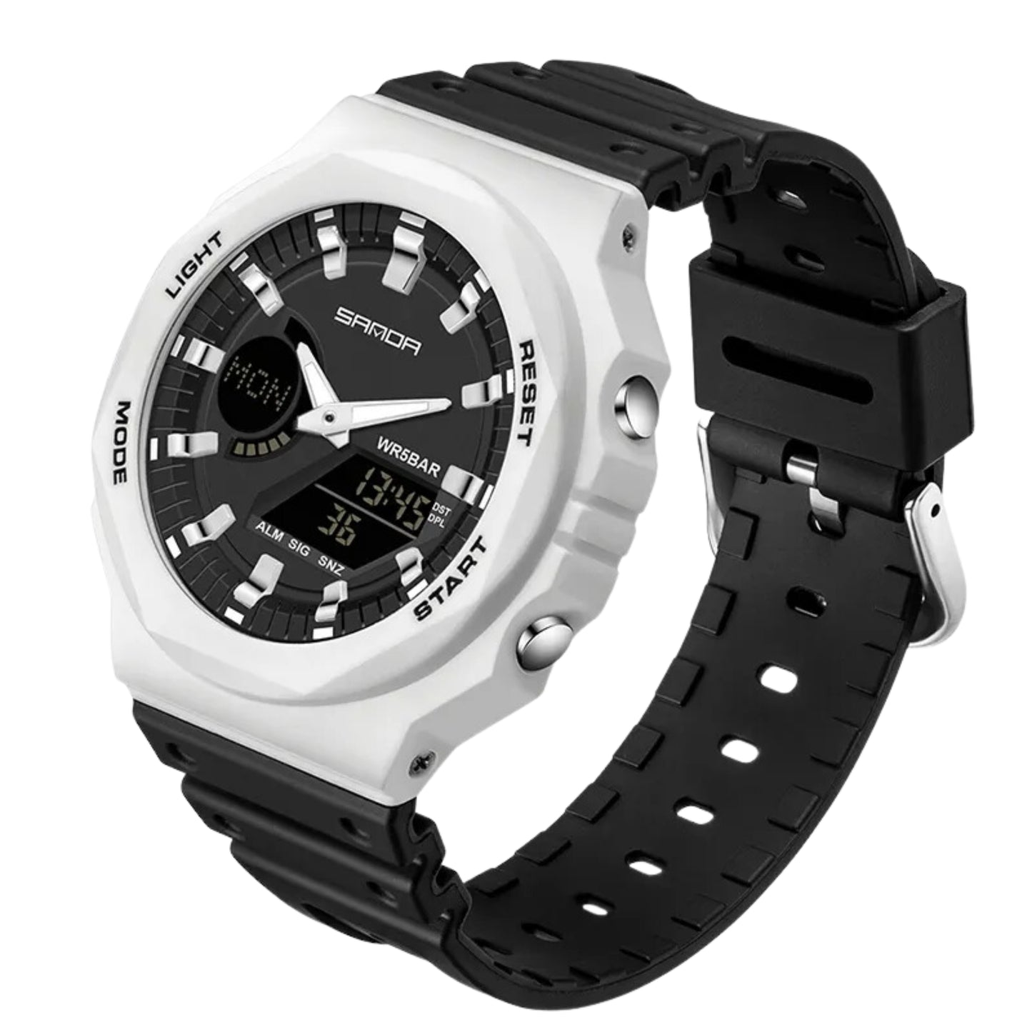 Sanda 6016 Multifunctional Dual time Sports Watch