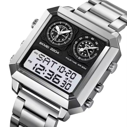 Skmei 2204 Premium Stainless Steel Multifunctional Men's Watch