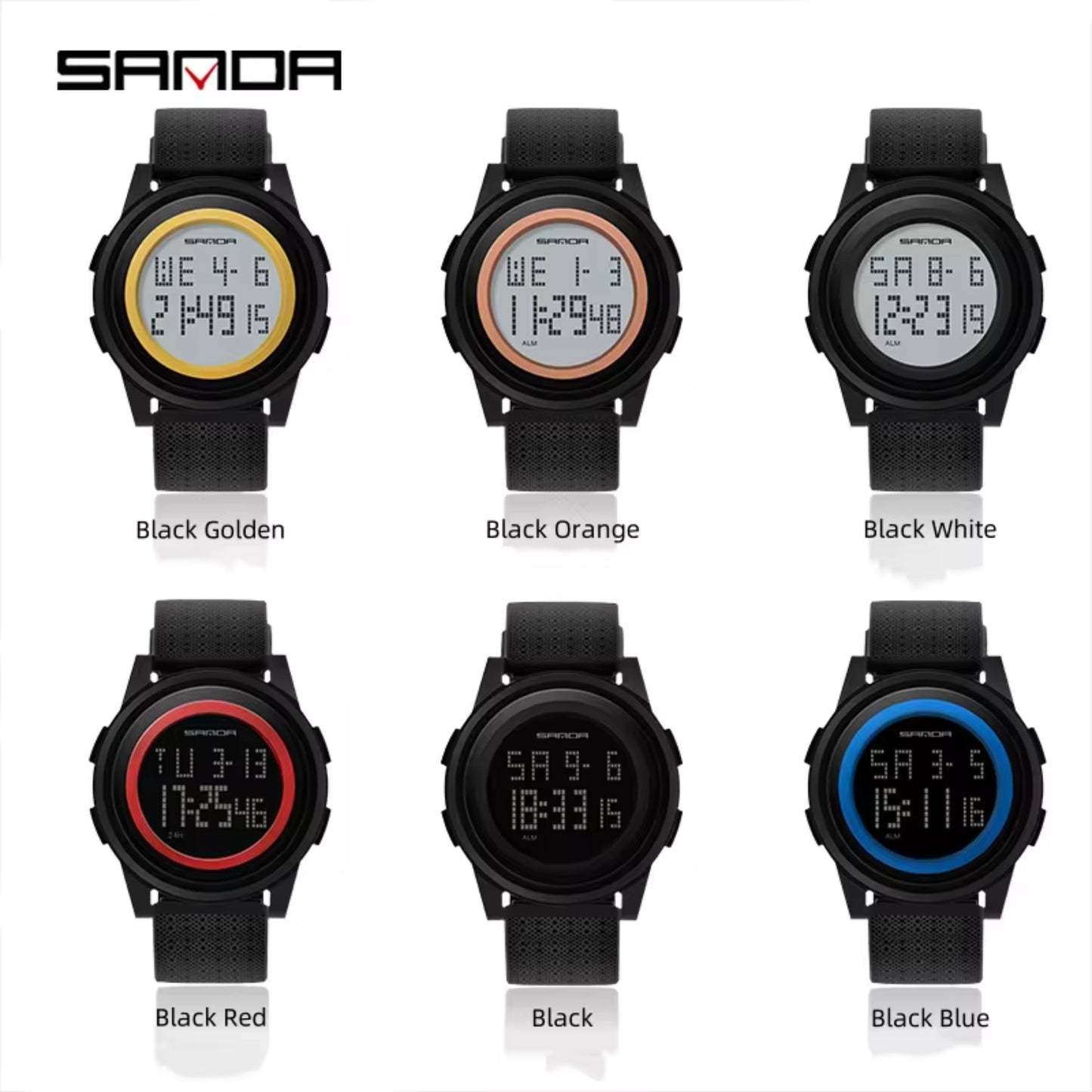 Sanda 337 Digital Premium Quality Luminous Multifunction Wrist Men's Watch