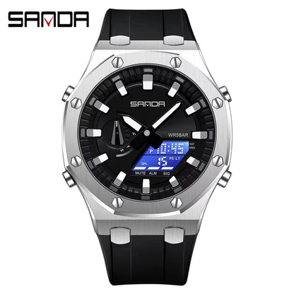 Sanda 3309 Dual Time Multifunctional Premium Men's Watch