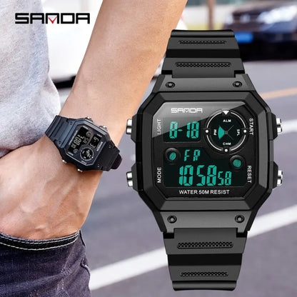 SANDA 418 Classy Digital Water Resistant Men's Watch