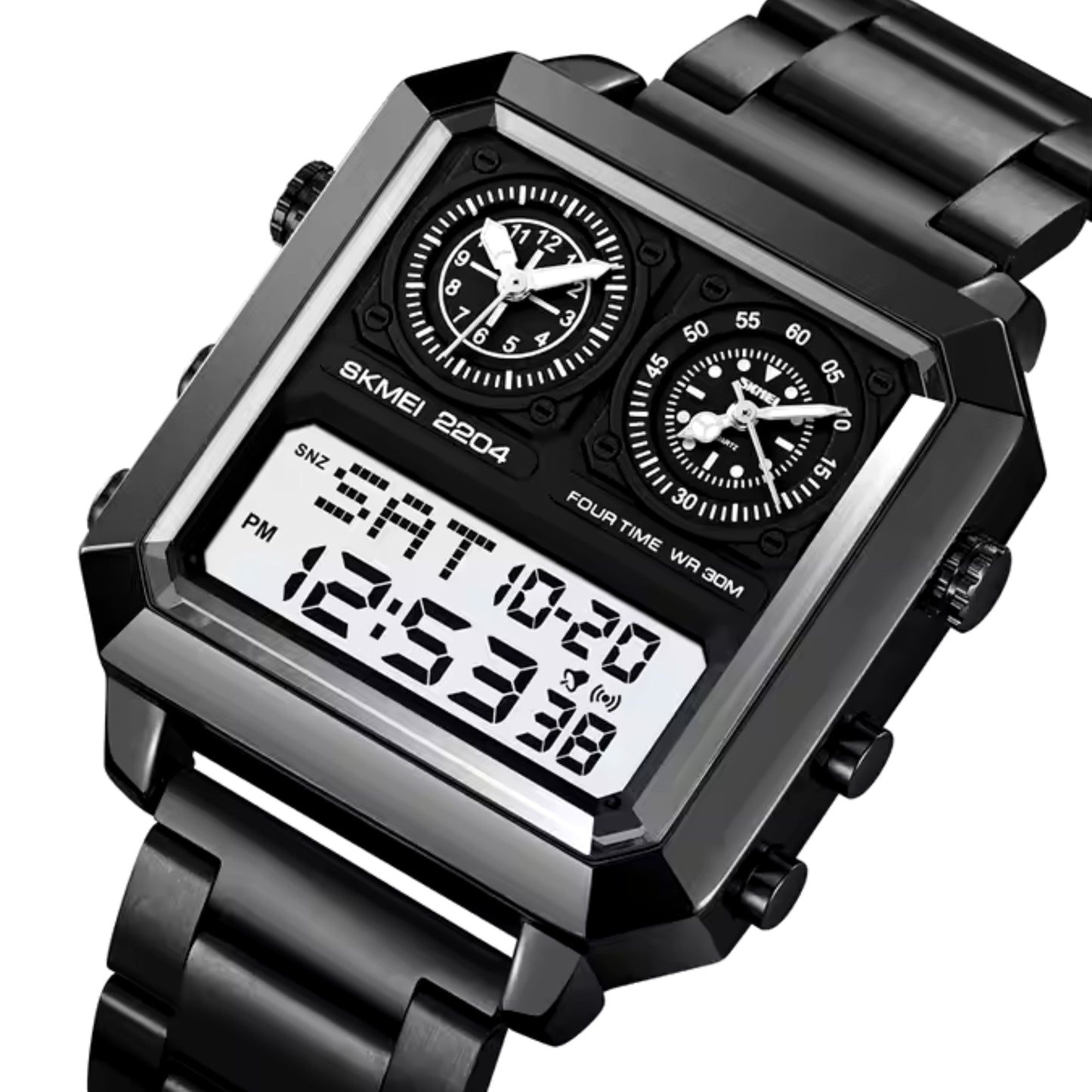 Skmei 2204 Premium Stainless Steel Multifunctional Men's Watch