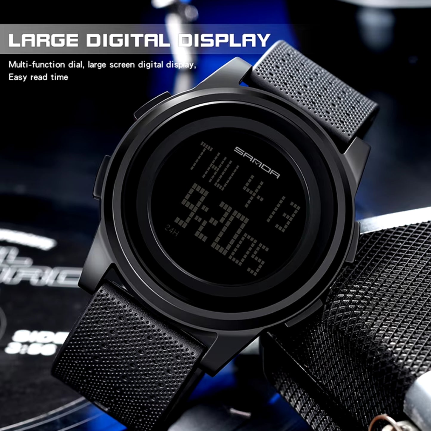 Sanda 337 Digital Premium Quality Luminous Multifunction Wrist Men's Watch